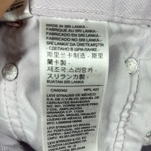 Levis Jeans Womens Size 29 Purple Black Tab Raw Hems 29X26 Cotton Denim - Picture 11 of 14